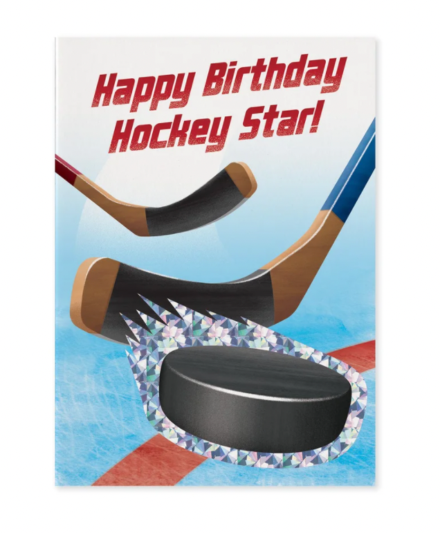 Hockey Star Birthday Card
