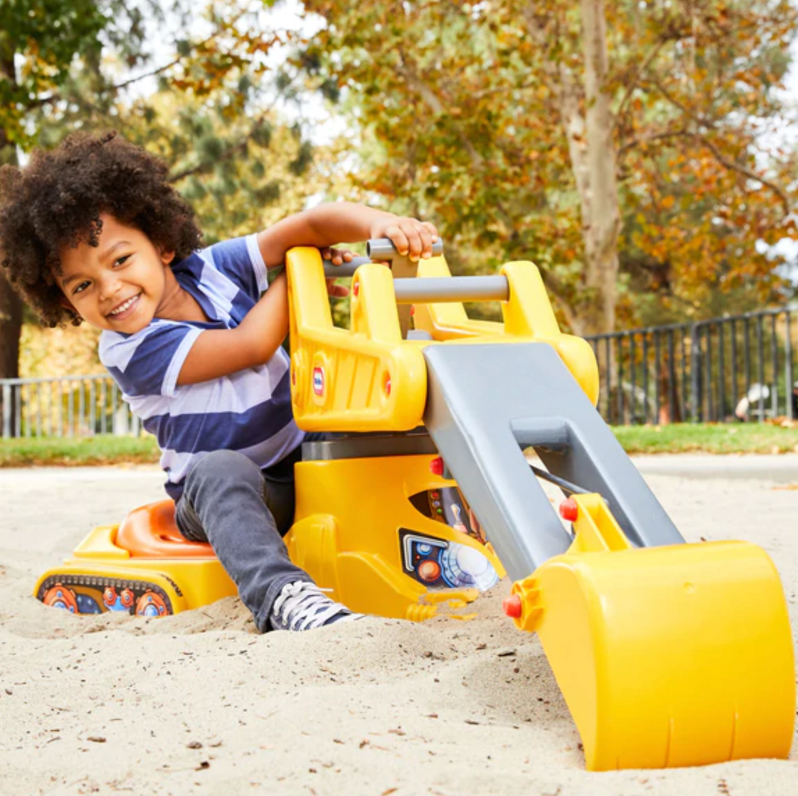 Little tikes bulldozer ride top on