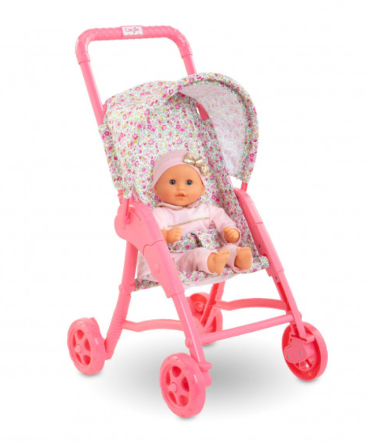 Corolle Baby Doll Stroller for 12" Doll - Floral
