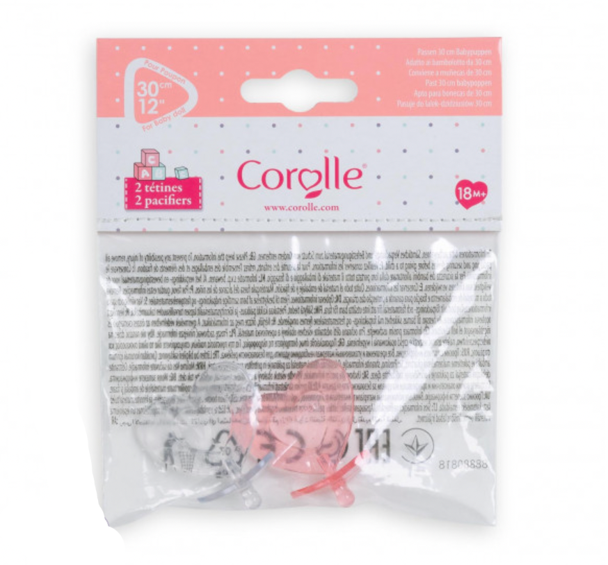 Corolle Set of Two Pacifiers for 12" Doll