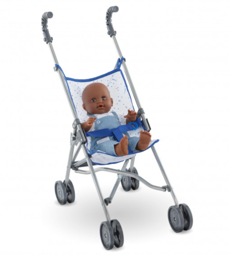 Corolle Umbrella Stroller for 14 & 17" Doll - Blue