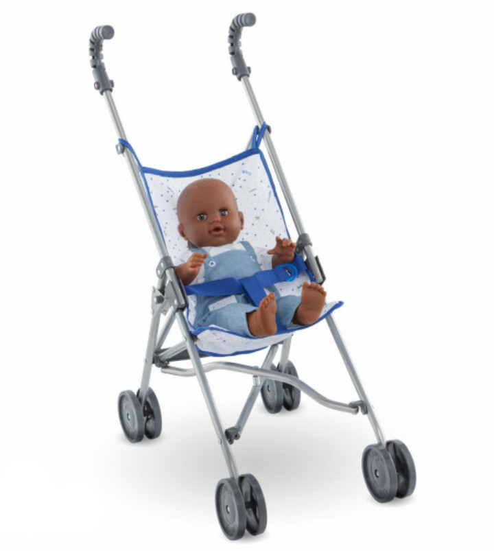 Corolle Umbrella Stroller for 14 & 17" Doll - Blue