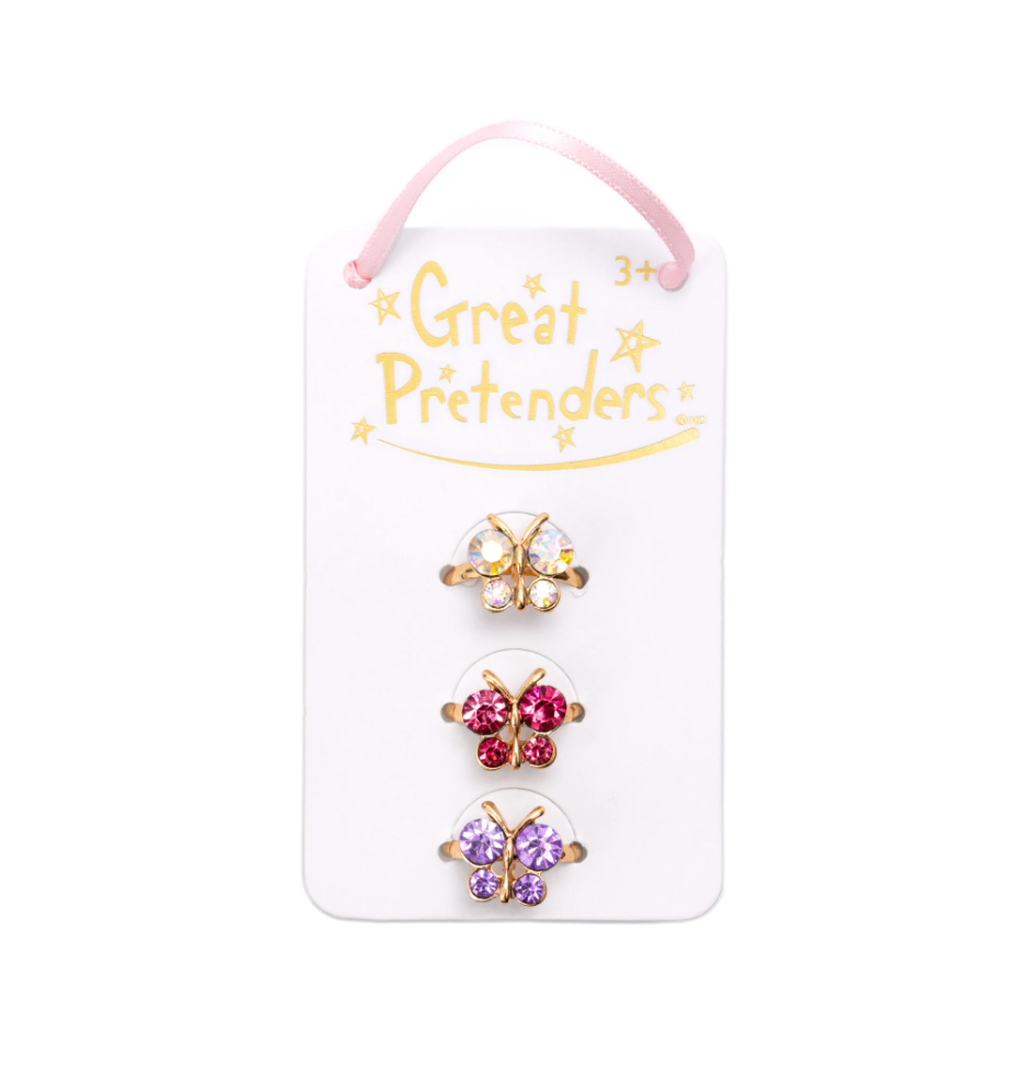 Boutique Butterfly Gem Rings