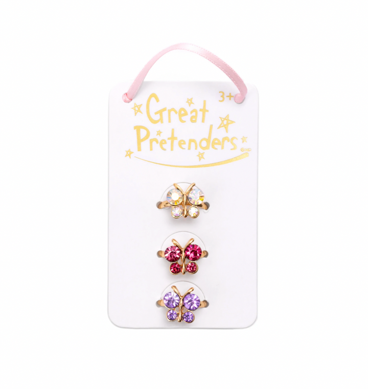 Boutique Butterfly Gem Rings