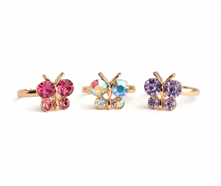 Boutique Butterfly Gem Rings