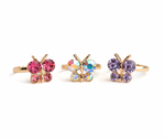 Boutique Butterfly Gem Rings
