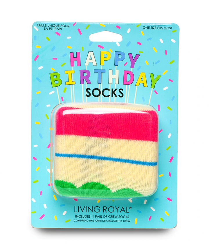 Adults Happy Birthday 3D Crew Socks