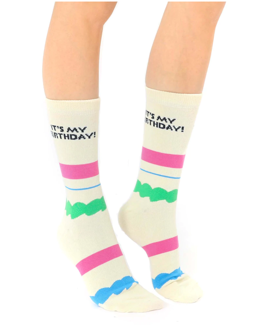 Adults Happy Birthday 3D Crew Socks