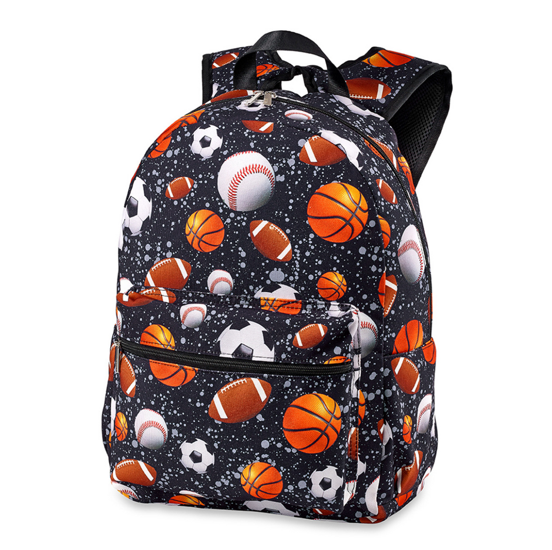 Top Trenz Splatter Sport Canvas 2-Zipper Backpack