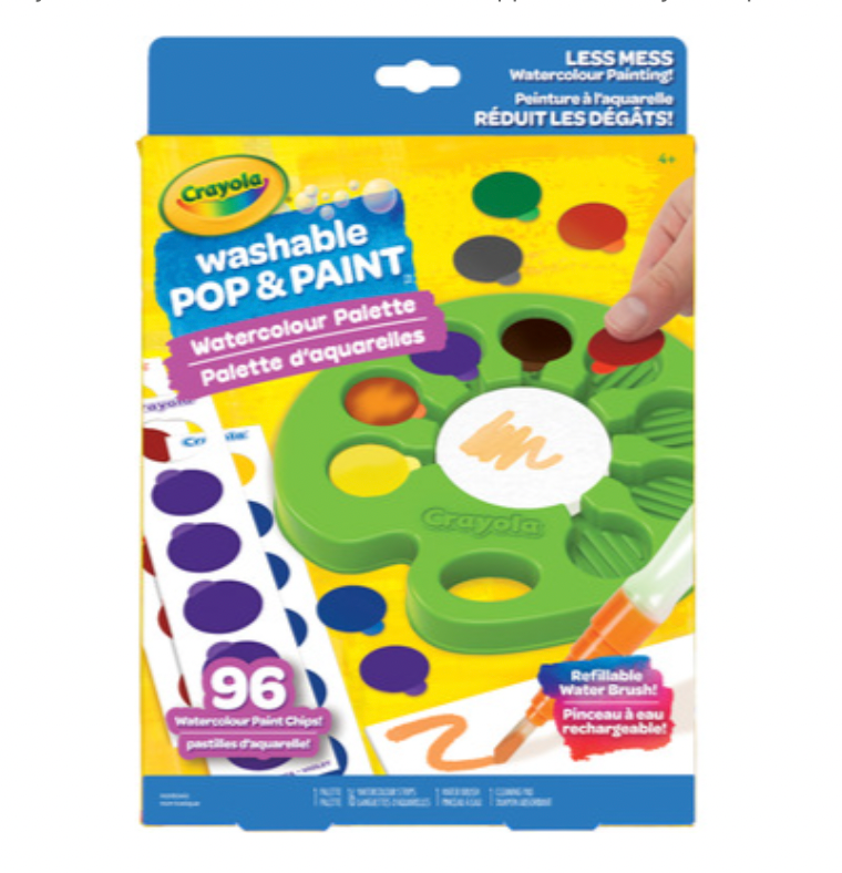 Crayola Pop & Paint Washable Watercolour Palette