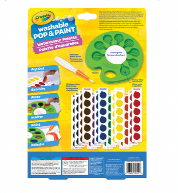 Crayola Pop & Paint Washable Watercolour Palette