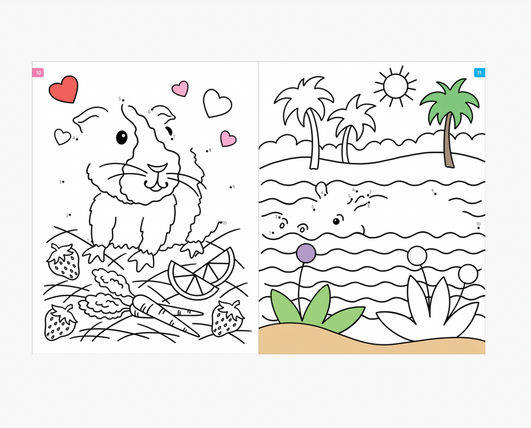 Animals Dot-to-Dot Colouring Book