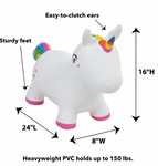 Bouncy Inflatable Animal Jump-Along - Unicorn
