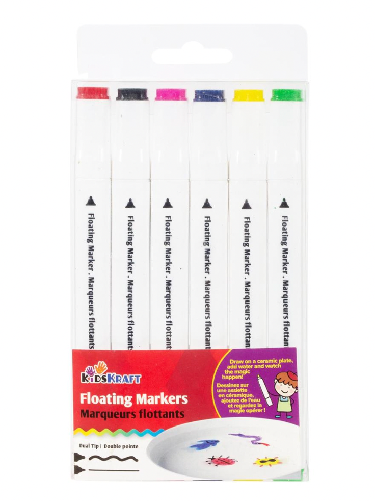 Floating Markers 6 Pack Dual Tip
