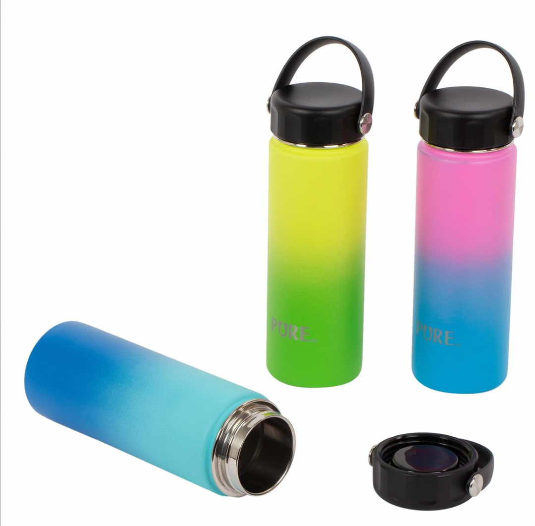 PURE 600ml Thermal SS Bottle with Carrying Handle