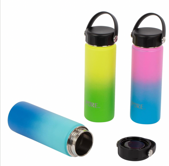 PURE 600ml Thermal SS Bottle with Carrying Handle