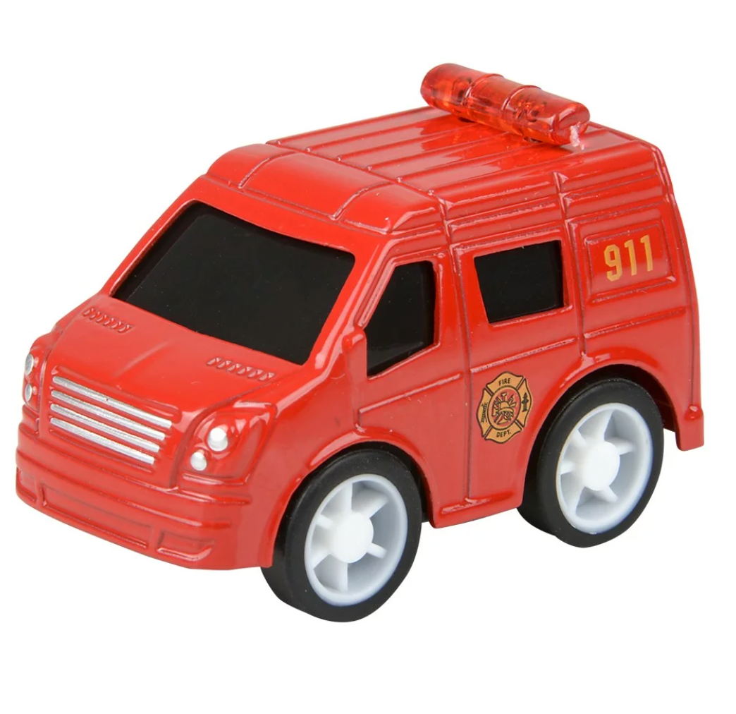 2" Mini Die-Cast Pull Back First Responder Vehicle Assorted