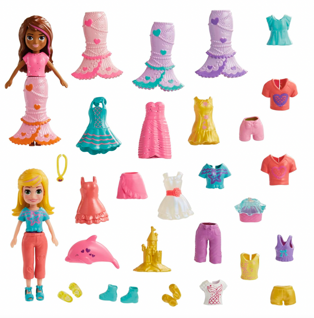 Polly Pocket Colour-Change Seashine Mermaid Fashion Pack