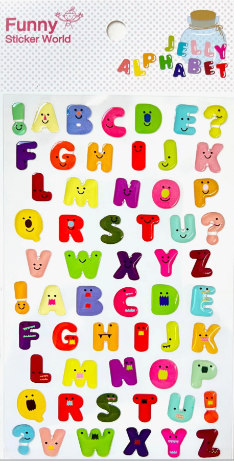 Alphabet Gel Stickers