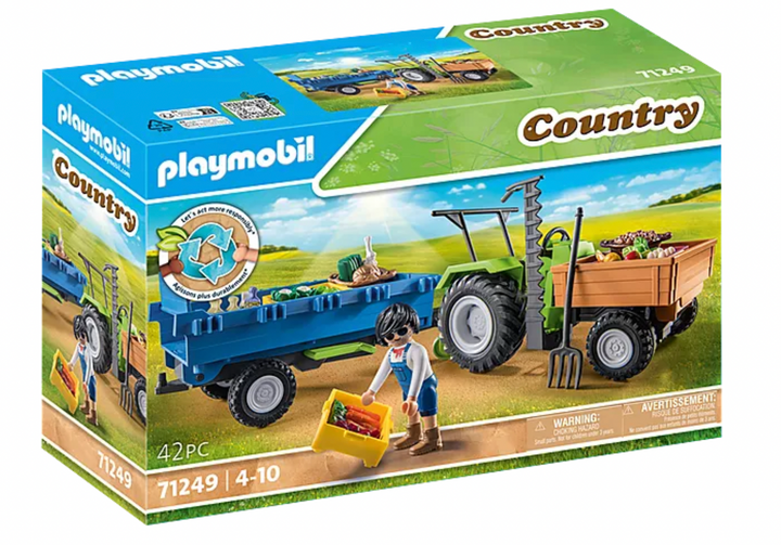 Playmobil Country Harvester Tractor with Trailer