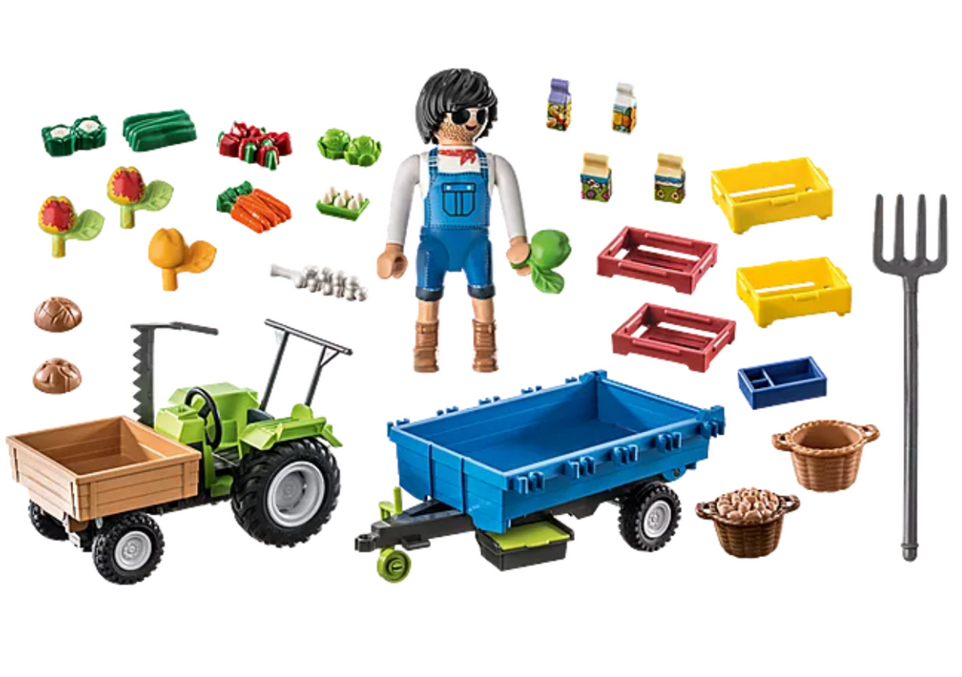 Playmobil Country Harvester Tractor with Trailer
