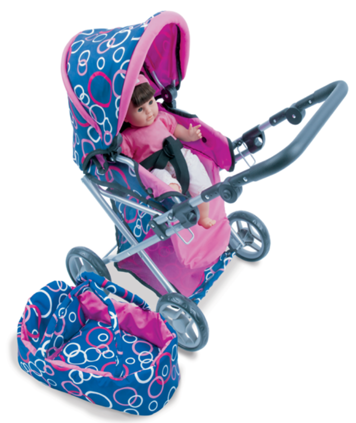 Doll Stroller with Carry Cot