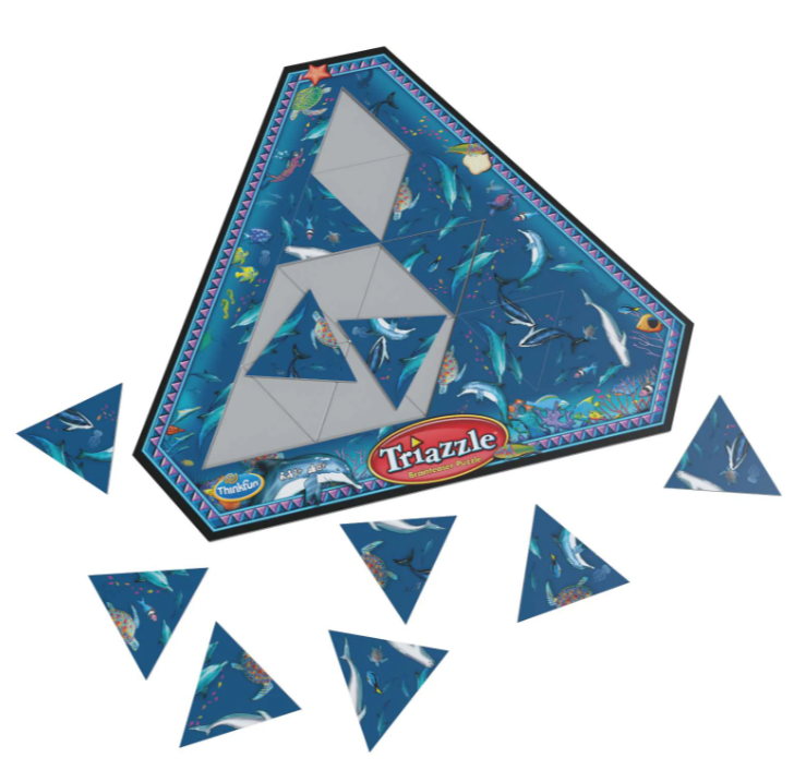 Triazzles Picture-Matching Brainteaser Puzzles - Dolphins