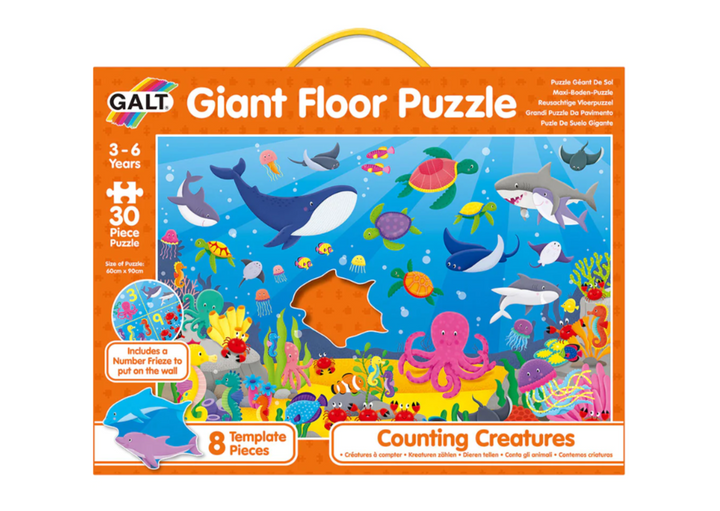 Giant Floor Puzzle - Counting Creatures 30pc