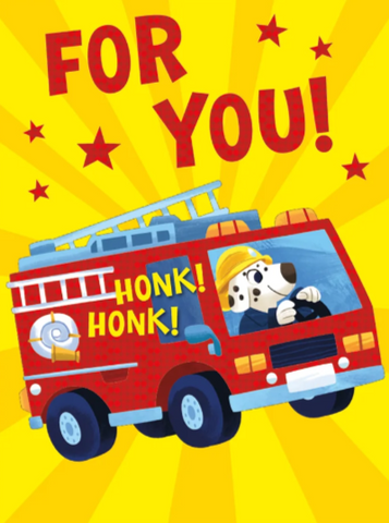For You Firetruck Enclosure Card