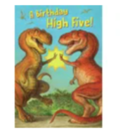 Dinosaur High Five Birthday Card