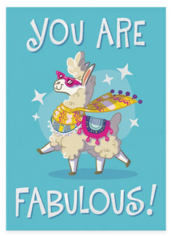 Fabulous Llama Card