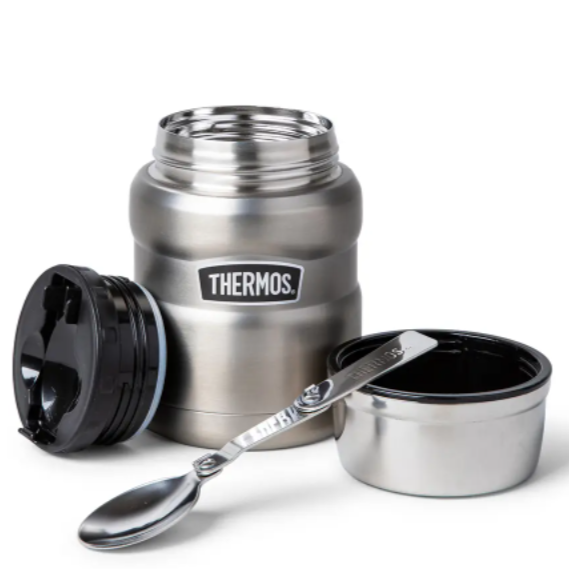 Thermos Stainless King Stainless Steel Food Jar 16oz with Spoon