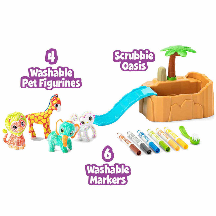 Scribble Scrubbie Safari Animal Tub Set