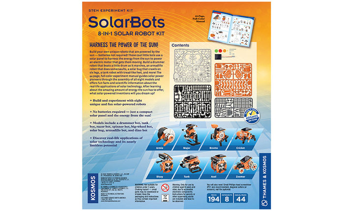 SolarBots: 8-in-1 Solar Robot Kit