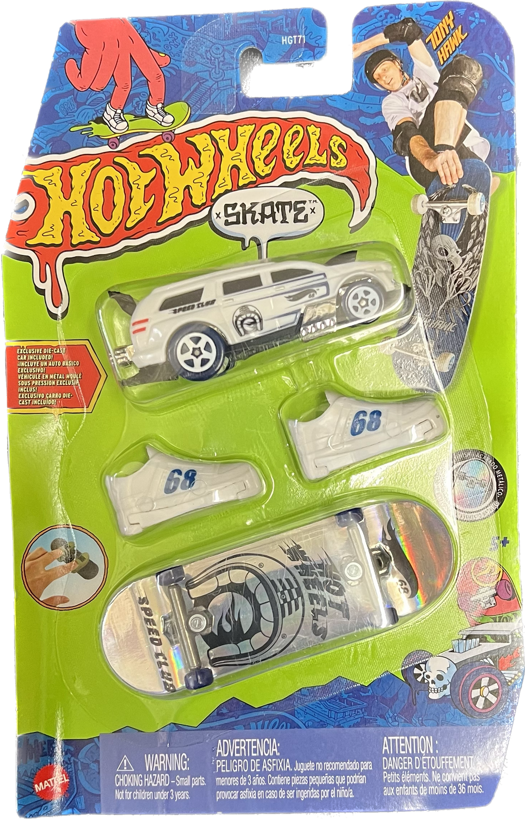 Hot Wheels Skate Fingerboard & Skate Shoes with Matching Car Assorted