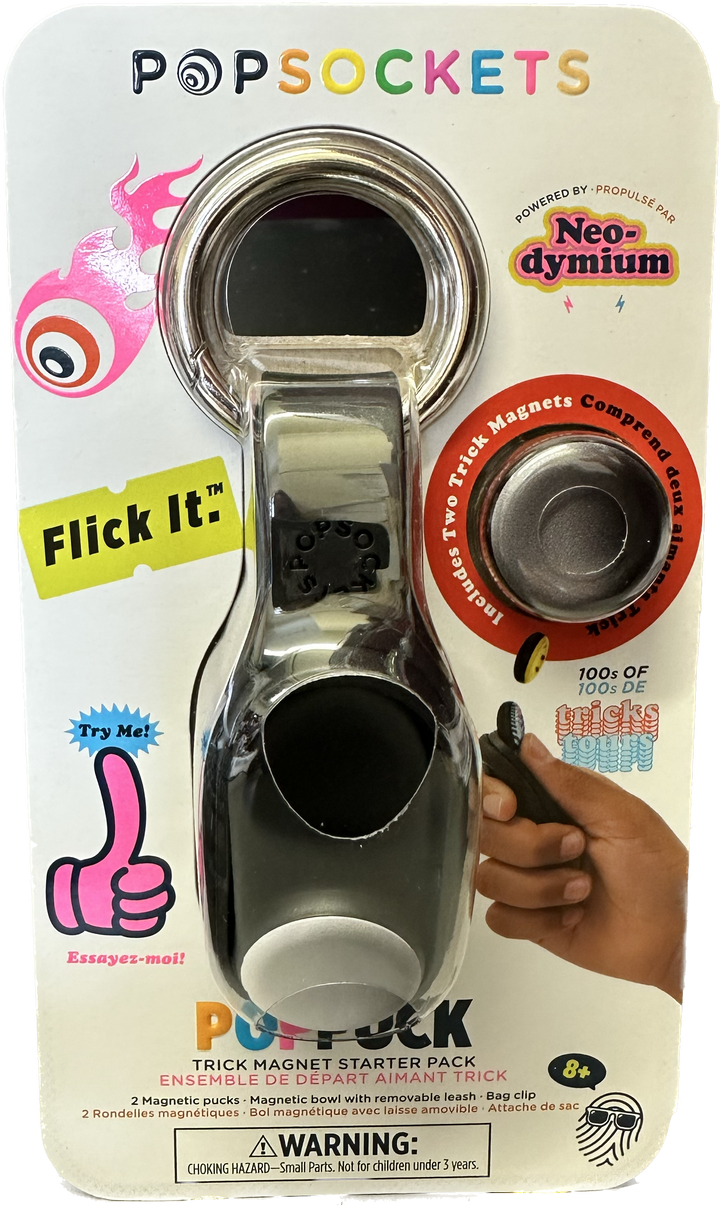 PopSockets PopPuck Starter Pack Black Flip