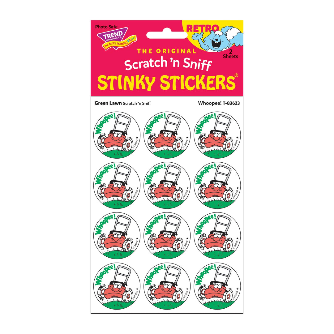 Whoopee! Green Lawn Scent Retro Scratch 'n Sniff Stinky Stickers