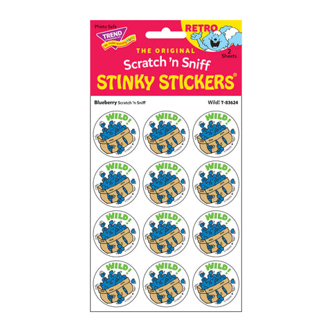 Wild! Blueberry Scent Retro Scratch 'n Sniff Stinky Stickers