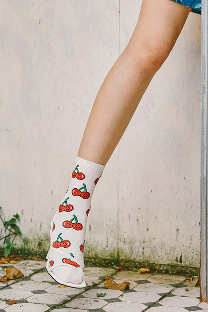 Teen/Women Crew: Sweet Cherries Socks
