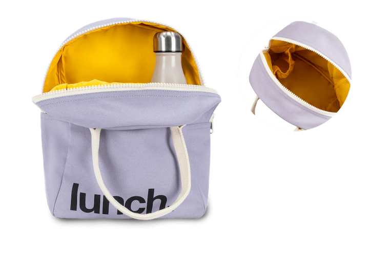 Fluf Lavender Zipper Lunch Bag