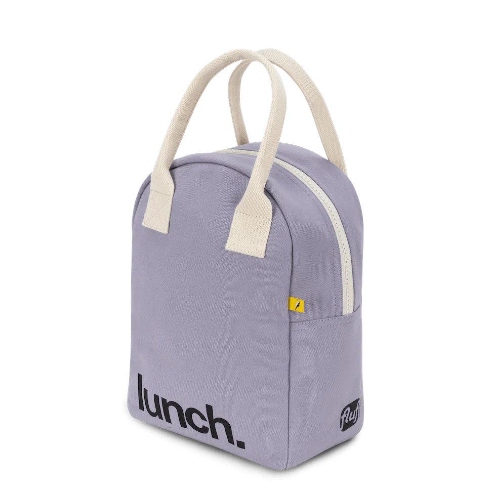 Fluf Lavender Zipper Lunch Bag