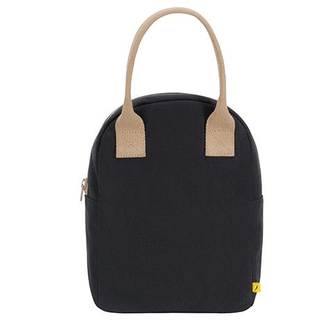 Fluf Black Zipper Lunch Bag