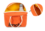 Fluf Orange Red Zipper Lunch Bag