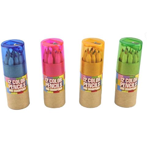 12 Colour Pencils With Sharpener