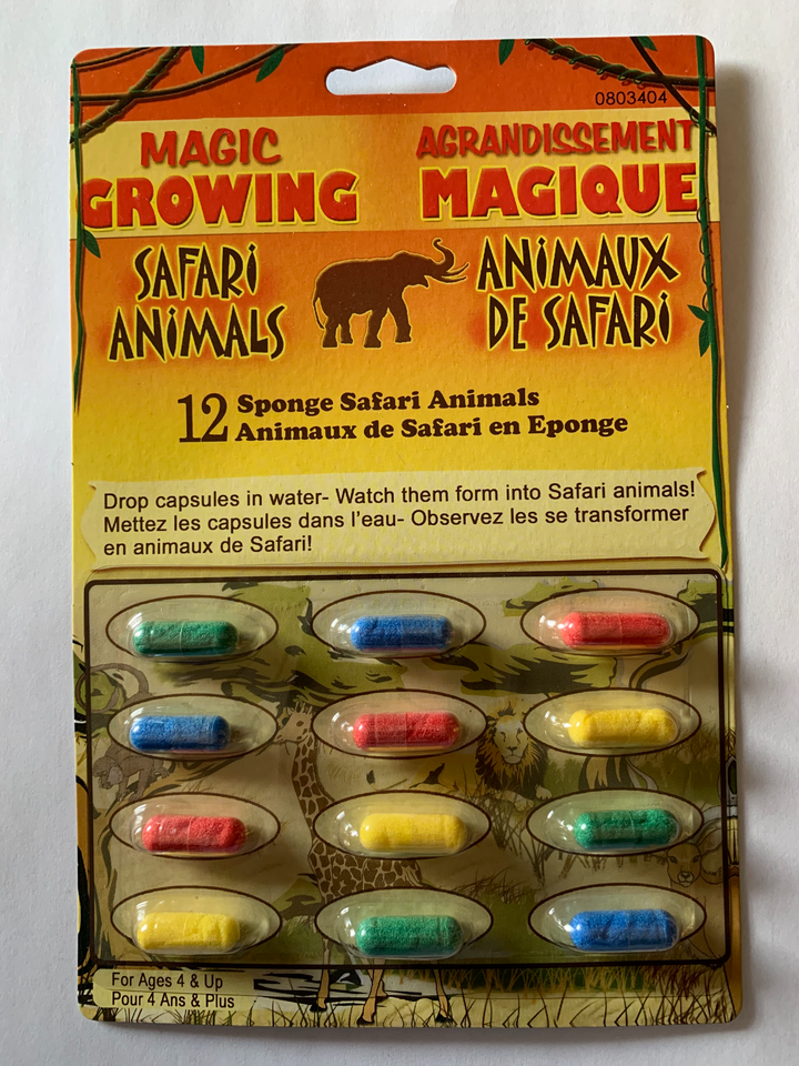Magic Growing Sponge Animals - Safari Animals