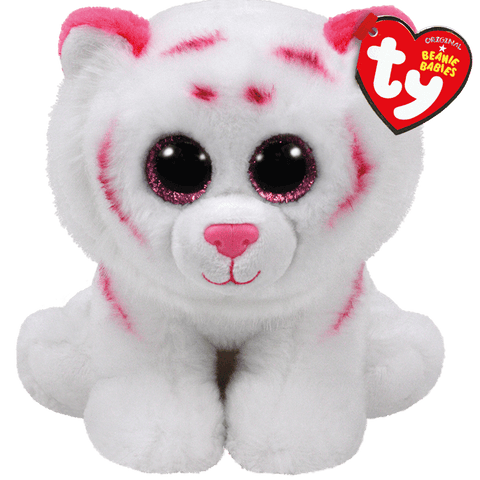 TY Beanie Babies - Tabor the Pink & White Tiger 8" Plush