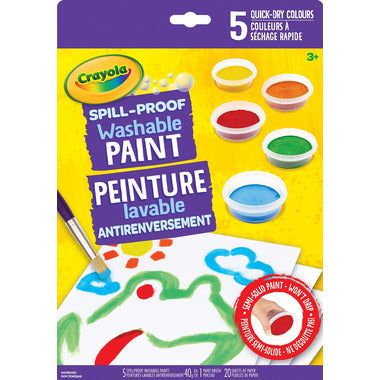 Crayola Spill Proof Washable Paint 5 Count