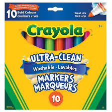 Crayola BOLD 10CT Ultra-Clean Washable Broad Line Markers