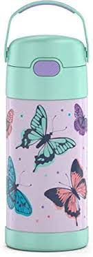 Thermos FUNtainer Bottle W/ Carry Handle & Straw 355ml- Assorted Designs