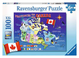 Ravensburger Map Of Canada Jigsaw Puzzle 100pc